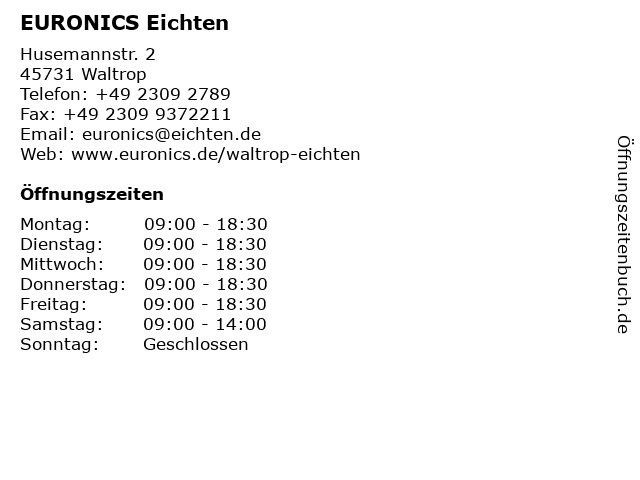 EURONICS Eichten in Waltrop: Adresse und Öffnungszeiten