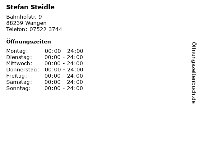 Stefan Steidle in Wangen: Adresse und Öffnungszeiten