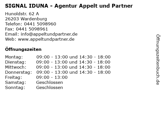 SIGNAL IDUNA - Agentur Appelt und Partner in Wardenburg: Adresse und Öffnungszeiten