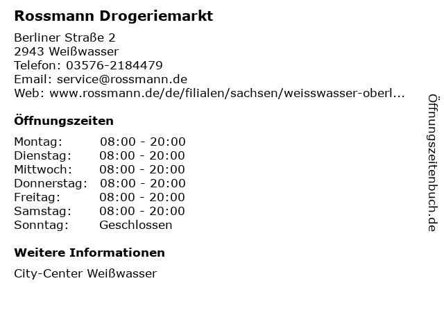 Rossmann weisswasser