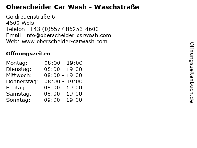 Oberscheider Car Wash - Waschstraße in Wels: Adresse und Öffnungszeiten