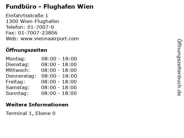 Flughafen Wien Adresse