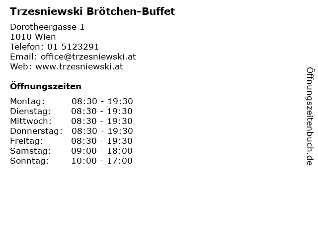 Trzesniewski Brötchen-Buffet in Wien: Adresse und Öffnungszeiten