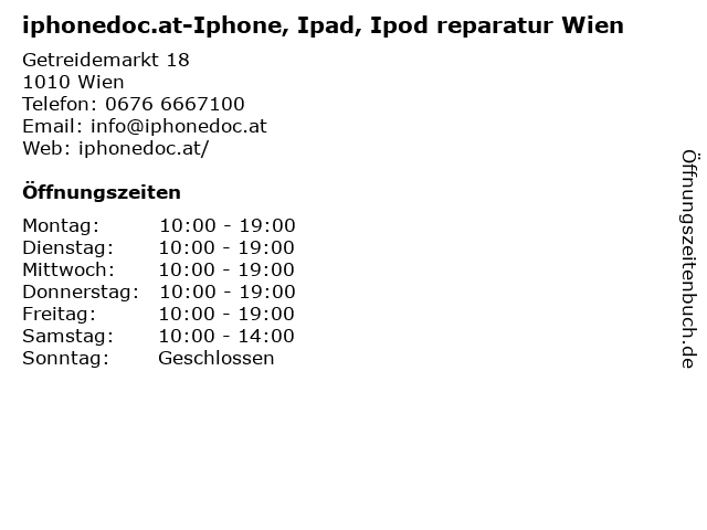 iphonedoc.at-Iphone, Ipad, Ipod reparatur Wien in Wien: Adresse und Öffnungszeiten