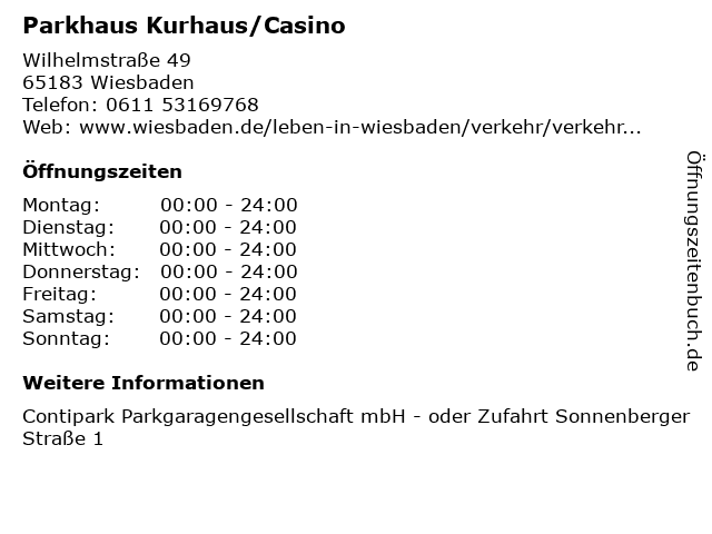 parkhaus casino wiesbaden