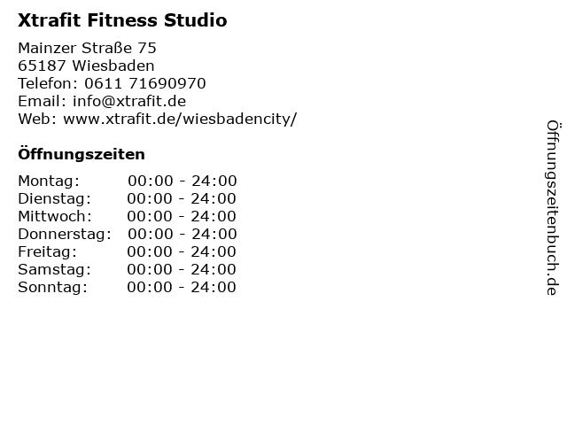 Xtrafit Fitness Studio in Wiesbaden: Adresse und Öffnungszeiten