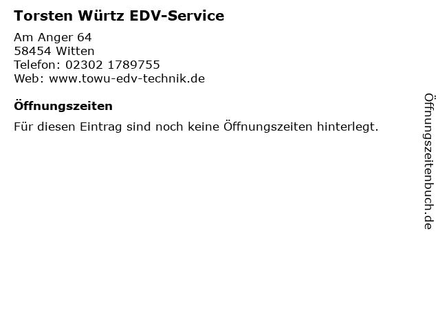 Torsten Würtz EDV-Service in Witten: Adresse und Öffnungszeiten