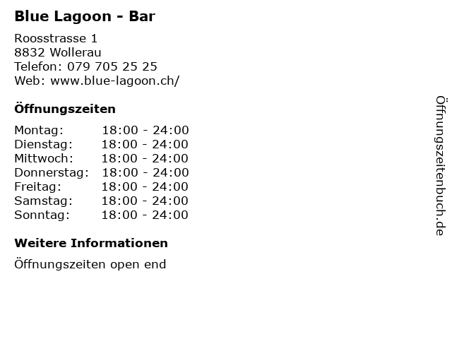 Blue Lagoon - Bar in Wollerau: Adresse und Öffnungszeiten
