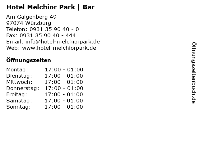 Hotel Melchior Park | Bar in Würzburg: Adresse und Öffnungszeiten