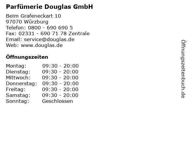 Parfümerie Douglas GmbH in Würzburg: Adresse und Öffnungszeiten