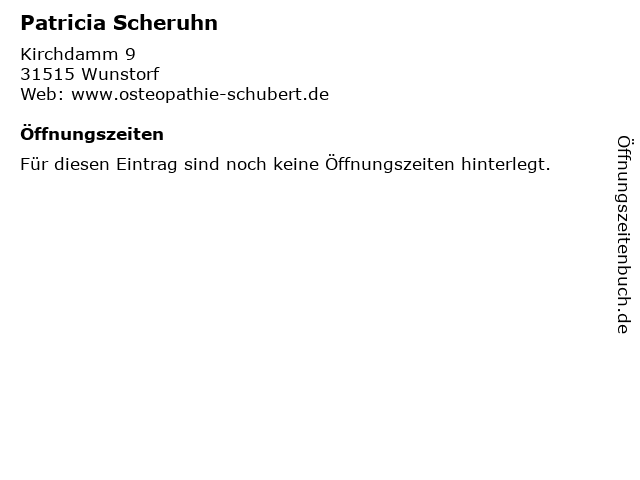 Patricia Scheruhn in Wunstorf: Adresse und Öffnungszeiten