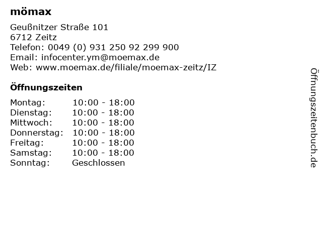 ᐅ mömax in Zeitz