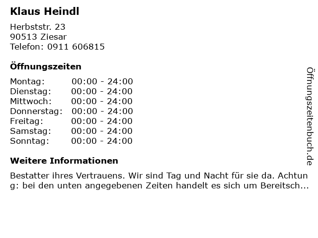 Klaus Heindl in Ziesar: Adresse und Öffnungszeiten