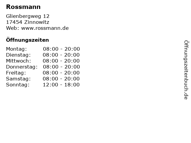 Rossmann Weissenthurm Offnungszeiten Samstag