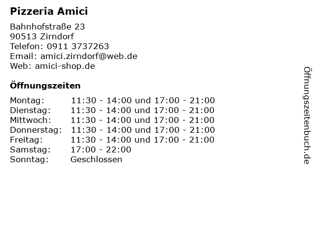 ᐅ Offnungszeiten L Osteria Amici Spitalstrasse 6 In Zirndorf