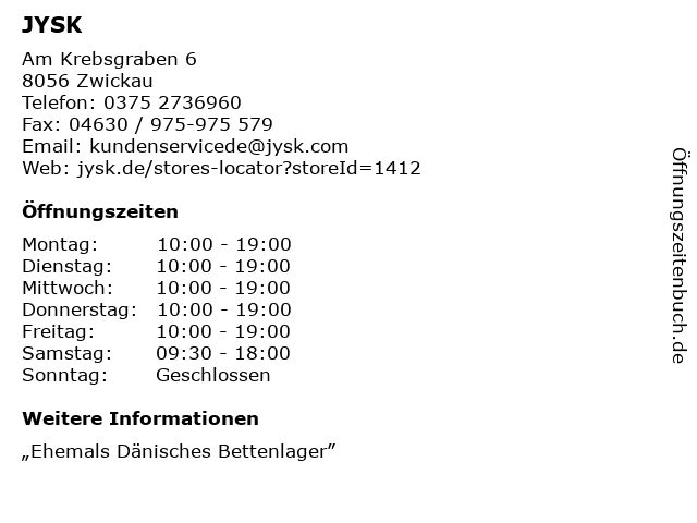 ᐅ Offnungszeiten Danisches Bettenlager Am Krebsgraben 6 In